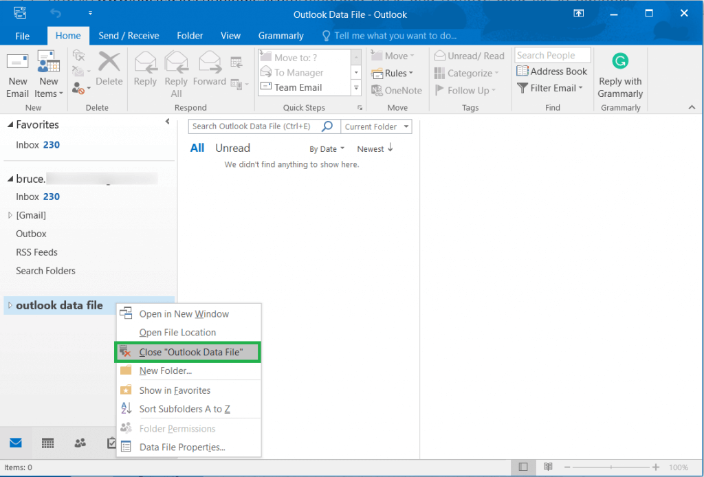 How to Add, Close and Remove Outlook Data File (PST)?