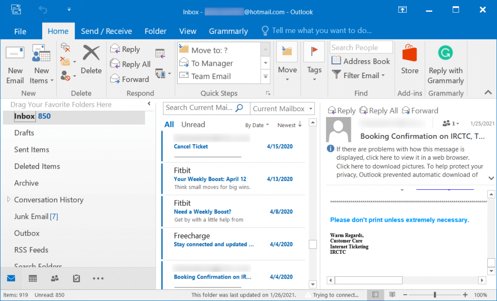 Incoming Emails Disappearing in Outlook, Get Back All Emails