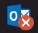Icon of Outlook in the taskbar also gets the cross mark when it is offline