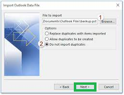 Select Do not Import Duplicate Items