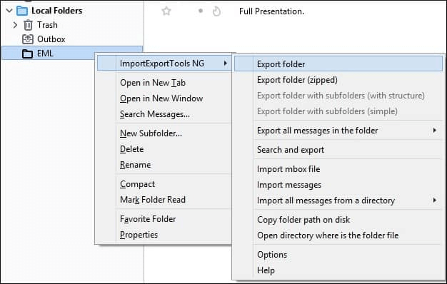 'Select Import Export Tools NG’ option 